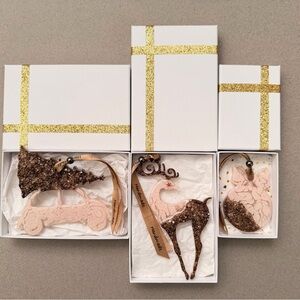 Handmade Christmas Ornament Set | Epoxy Resin | 3 pieces